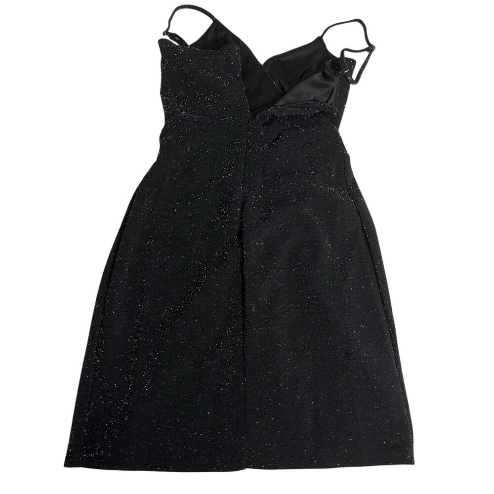 Altar’d State Black Metallic Sleeveless Mini Dress Size XXS Glam Sexy Holiday - Picture 6 of 10